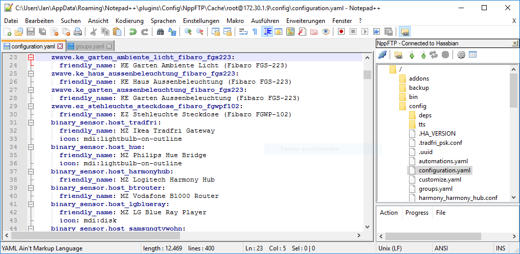 Home Assistant Konfiguration